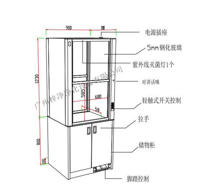 升降式傳遞窗設(shè)計(jì)方案圖